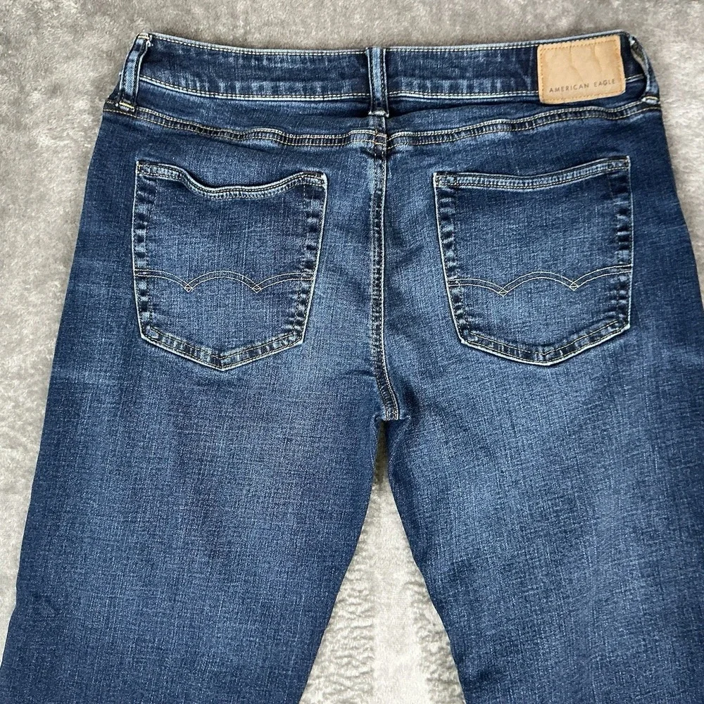 American Eagle AirFlex+ Mens 33x32 (act. 33x29) Original Bootcut Whiskered Jeans - Picture 7 of 10